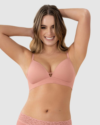 Sujetador de escote profundo con relleno suave sin aro perfect comfort bra#color_319-rosado