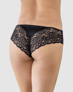 Rosa Scalloped French lace Panties briefs in Rose pink