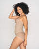 Braga faja de control fuerte de abdomen con cortes que definen más la cintura#color_802-beige