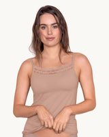 Camiseta multifuncional con buen cubrimiento de pecho ideal para prótesis de mastectomía#color_281-rosa-palido