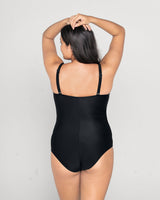 Bañador entero control suave de abdomen uso sin tirantes o convencional#color_700-negro