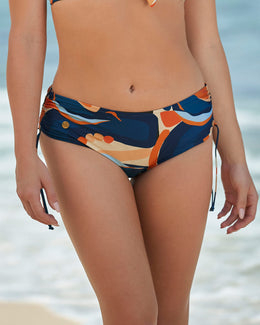 Braguita de bikini de  tiro bajo anudable en piernas#color_241-estampado-geometrico