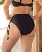 Braga de bikini en tela acanalada y tiro alto con control suave Eco