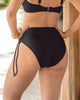 Braga de bikini en tela acanalada y tiro alto con control suave Eco#color_701-negro