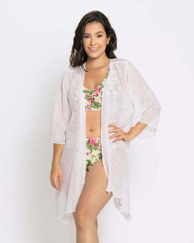 Kimono multiusos de mangas anchas y silueta amplia#color_000-blanco
