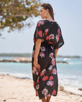 Kimono multifuncional estampado con cinturón ajustable#color_700-fondo-negro