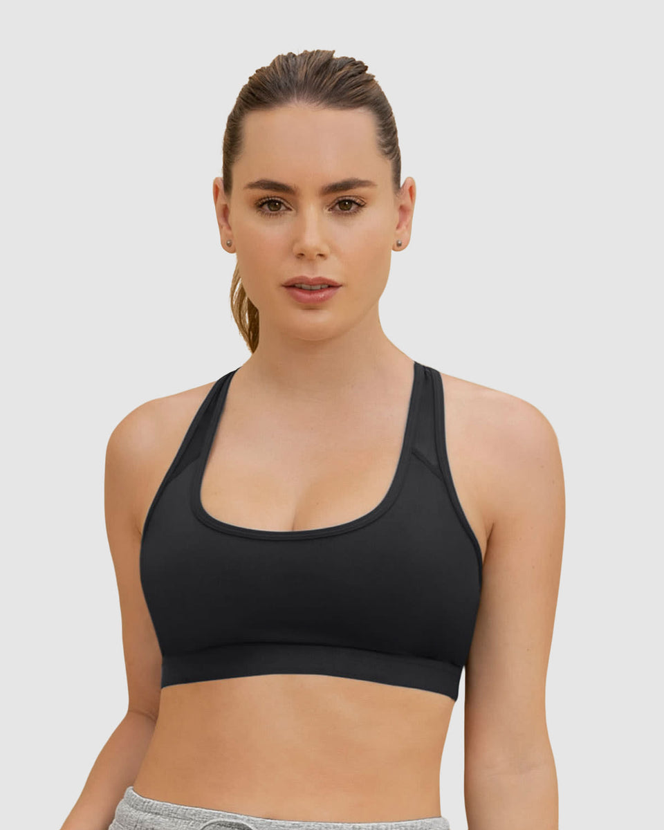 Top deportivo con espalda atlética en material de secado rápido