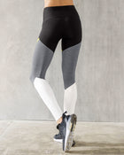 Legging deportivo con control de abdomen y bloques de colour