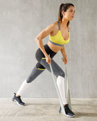 Legging deportivo con control de abdomen y bloques de colour