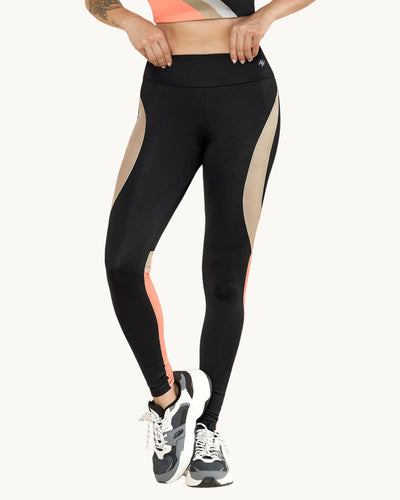 Tenda da Moda - Calça Legging feminina 3D Athletic Shine para
