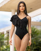 Bañador entero control fuerte con volante lateral, Luce hasta 2 cm menos#color_700-negro