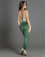 Legging tiro alto con control de abdomen y acabado brillante#color_198-verde