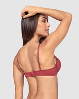 Sujetador de push up medio con copas lisas#color_484-rojo-medio
